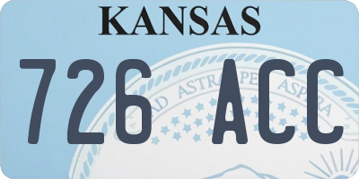 KS license plate 726ACC
