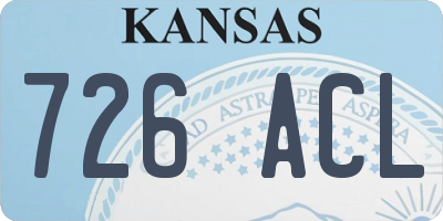 KS license plate 726ACL