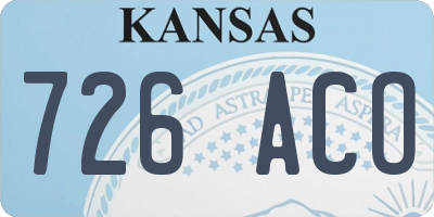 KS license plate 726ACO