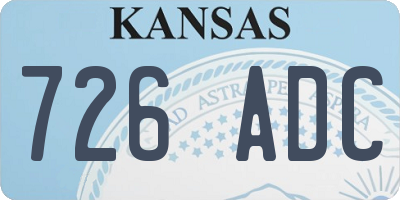 KS license plate 726ADC
