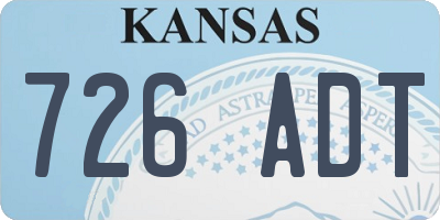 KS license plate 726ADT