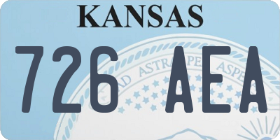 KS license plate 726AEA