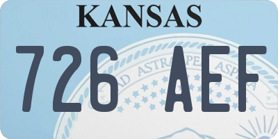 KS license plate 726AEF