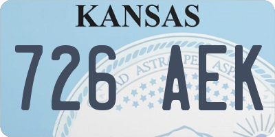 KS license plate 726AEK