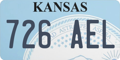 KS license plate 726AEL