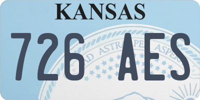 KS license plate 726AES