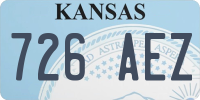 KS license plate 726AEZ