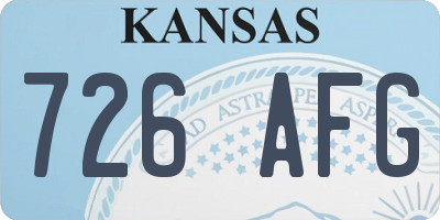 KS license plate 726AFG