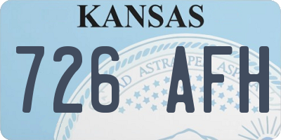 KS license plate 726AFH