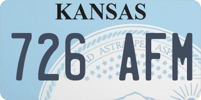 KS license plate 726AFM