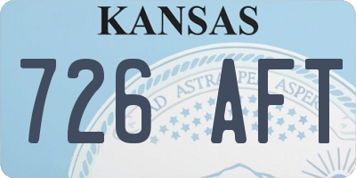 KS license plate 726AFT