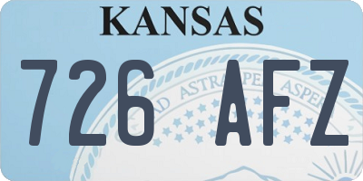 KS license plate 726AFZ