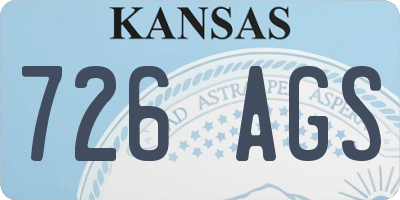 KS license plate 726AGS