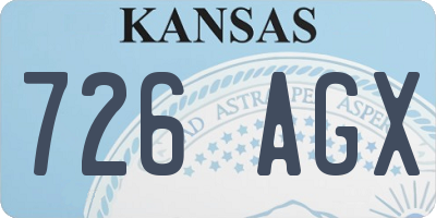 KS license plate 726AGX
