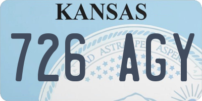 KS license plate 726AGY