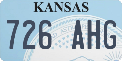 KS license plate 726AHG