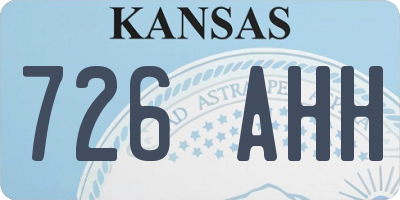 KS license plate 726AHH