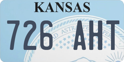 KS license plate 726AHT