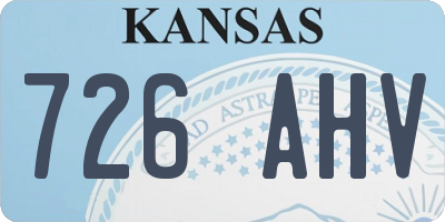KS license plate 726AHV