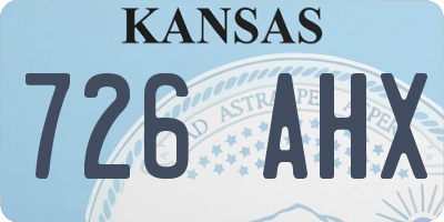KS license plate 726AHX