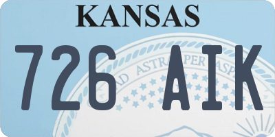 KS license plate 726AIK