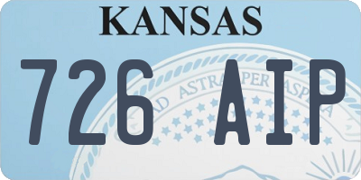 KS license plate 726AIP