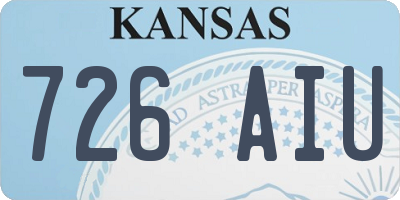 KS license plate 726AIU