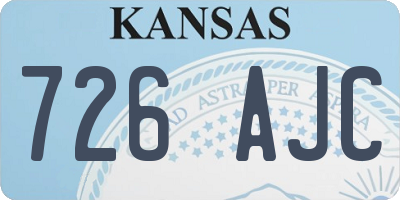 KS license plate 726AJC