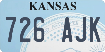 KS license plate 726AJK