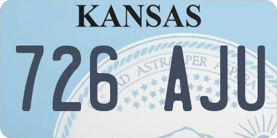 KS license plate 726AJU