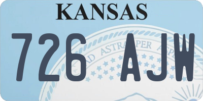KS license plate 726AJW