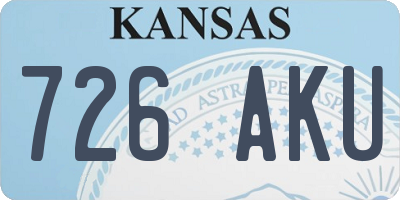 KS license plate 726AKU