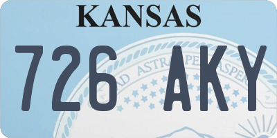 KS license plate 726AKY