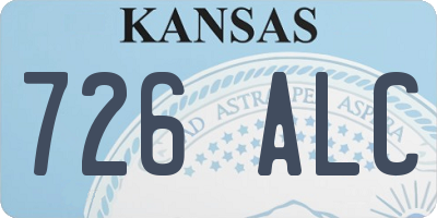 KS license plate 726ALC