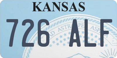 KS license plate 726ALF
