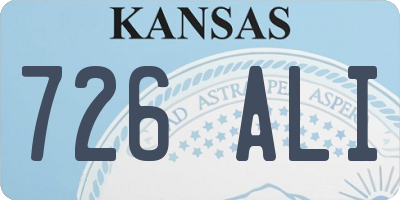 KS license plate 726ALI
