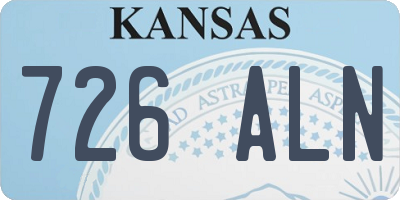 KS license plate 726ALN