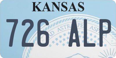 KS license plate 726ALP