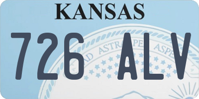 KS license plate 726ALV