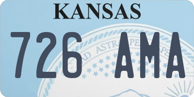 KS license plate 726AMA