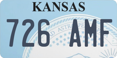 KS license plate 726AMF