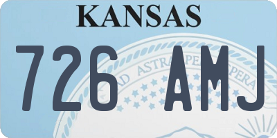 KS license plate 726AMJ