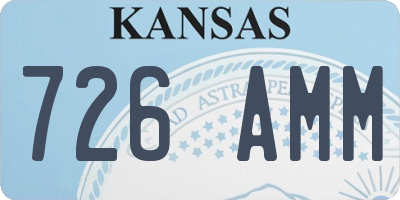KS license plate 726AMM