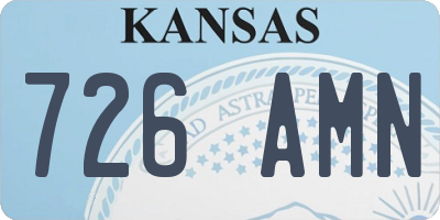 KS license plate 726AMN