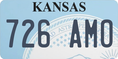 KS license plate 726AMO