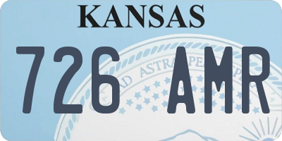 KS license plate 726AMR