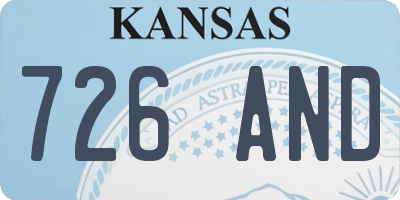 KS license plate 726AND