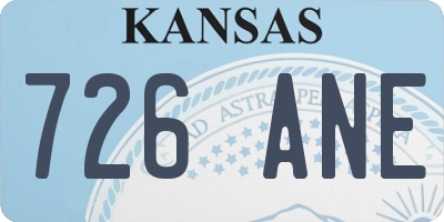 KS license plate 726ANE