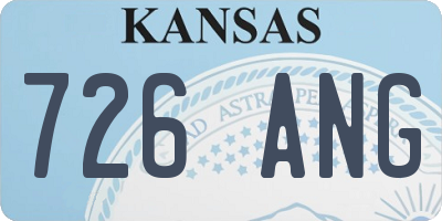KS license plate 726ANG
