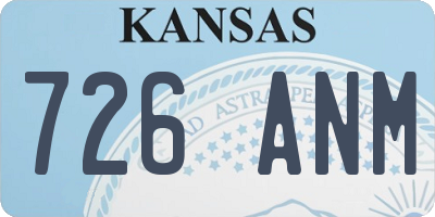 KS license plate 726ANM
